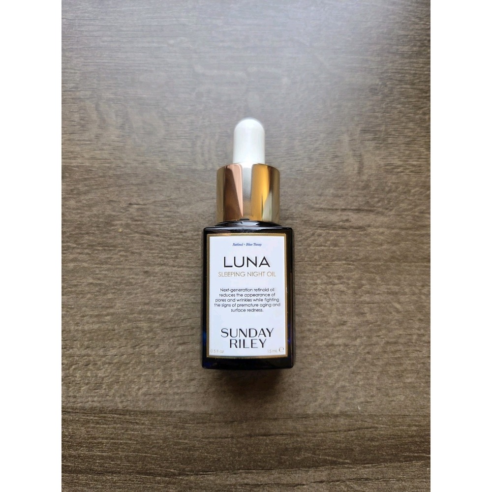New Sunday Riley Luna Sleeping Night Oil Retinol Blue Tansy 0.5 fl oz